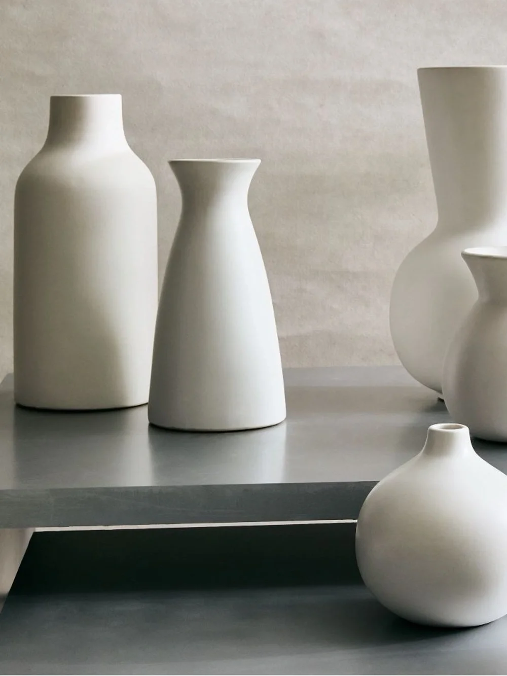 West Elm Carafe Pure White Ceramic Vase